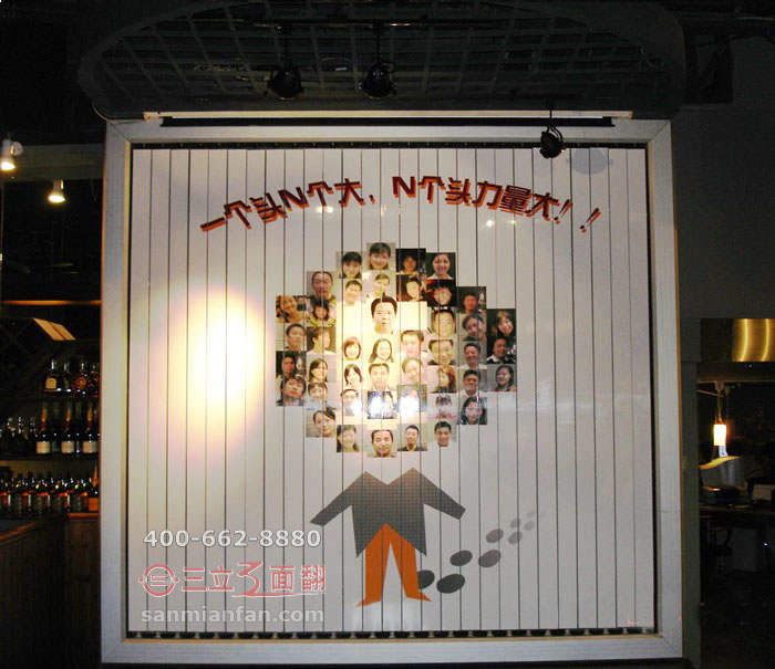 香港兰桂坊酒吧小型室内三面翻宣传展示牌案例图片